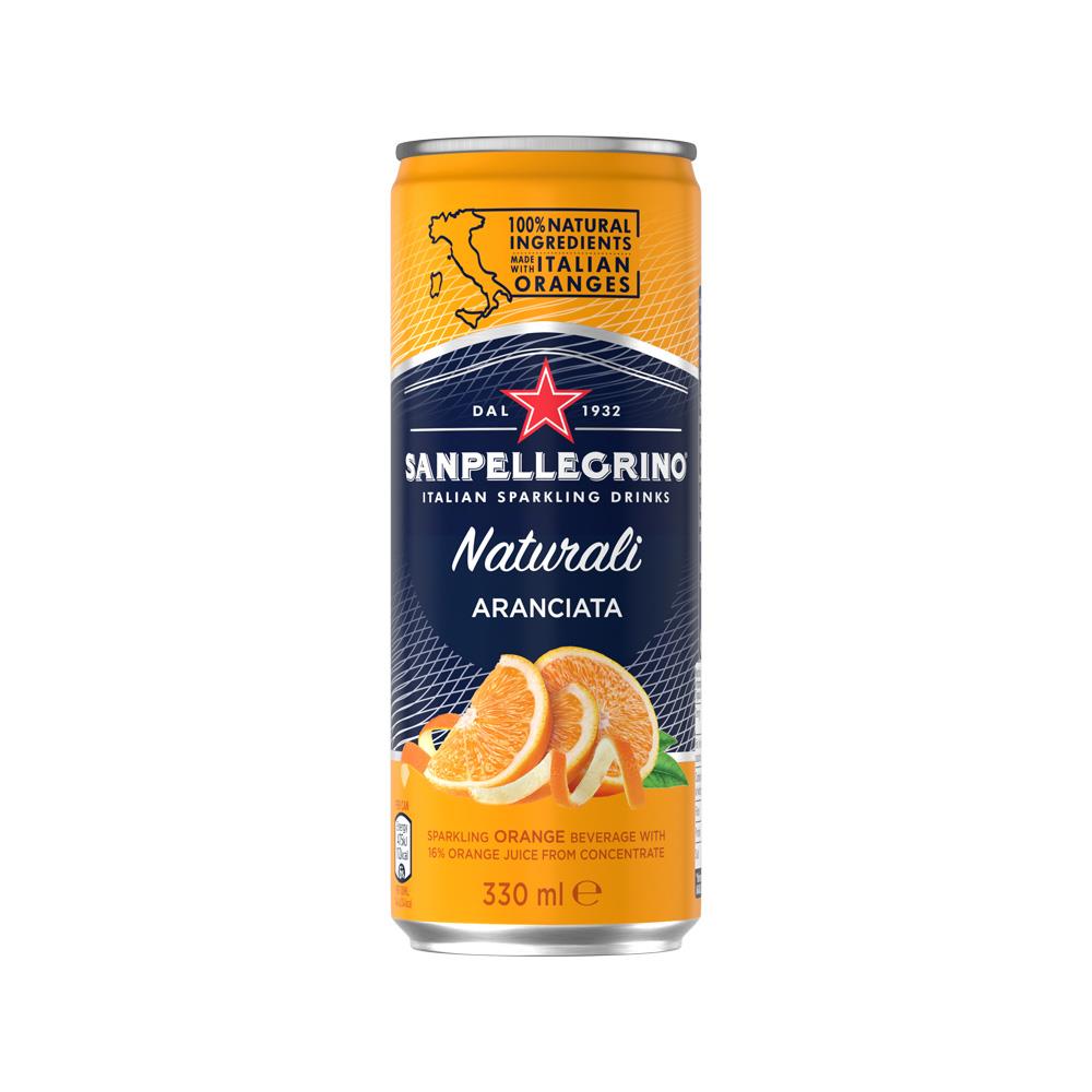 San Pelligrino Aranciata Can 330mL