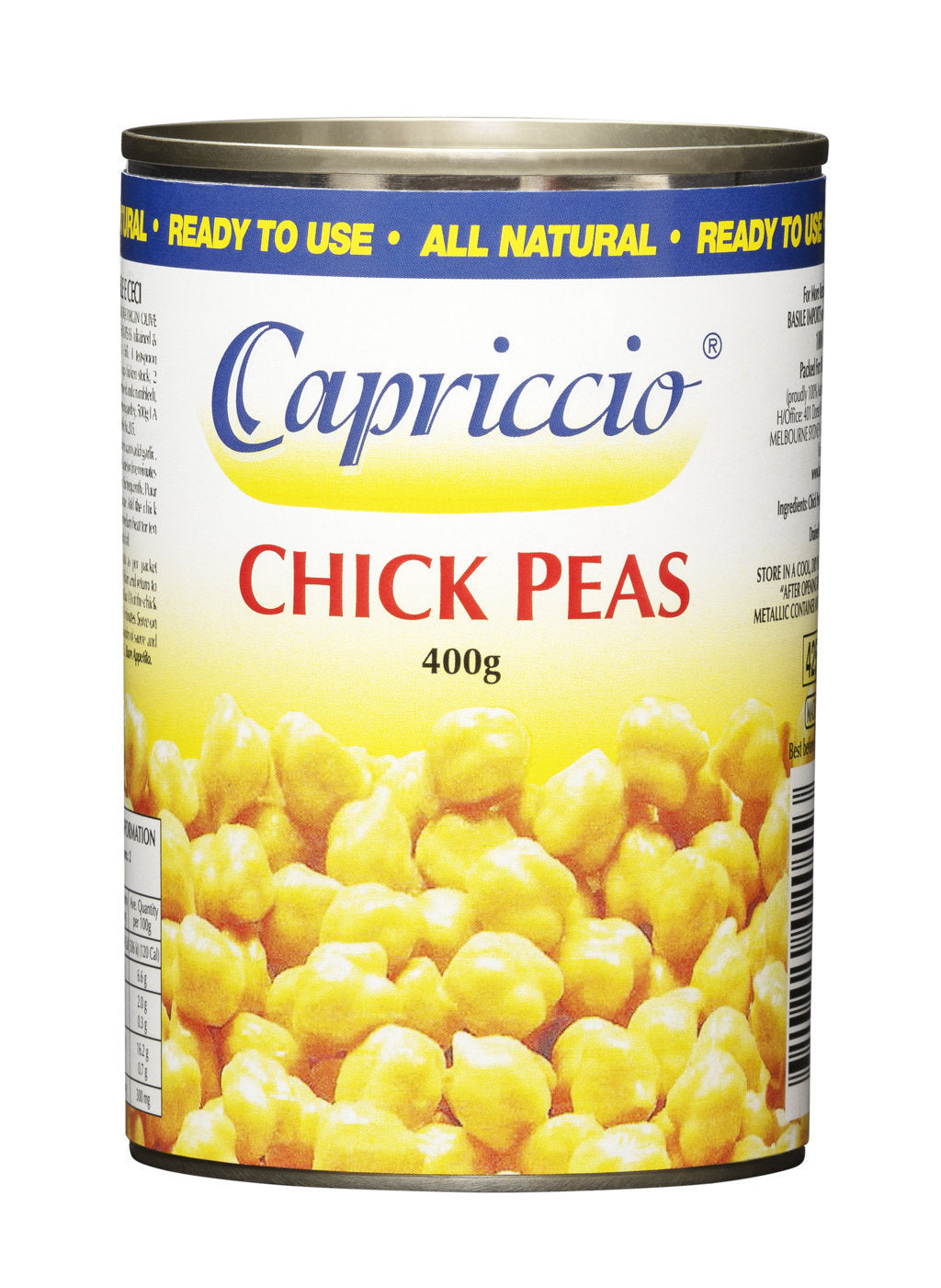 CAPRICCIO CHICK PEAS 400g
