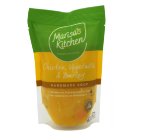 MARISA'S KITCHEN CHICKEN, VEGETABLE & BARLEY SOUP 500mL