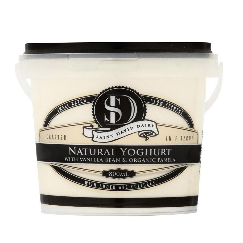 ST DAVID'S VANILLA BEAN & PANELA YOGHURT 800ml