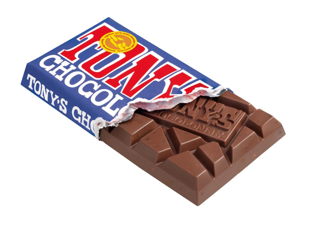 Tony's Chocolonely Milk Choc, Toffee & Pretzel 180g
