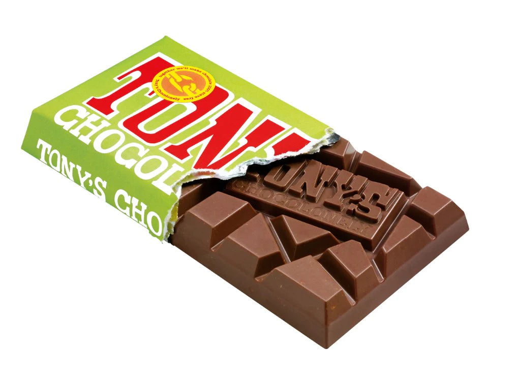 TONY'S CHOCOLONELY MILK CHOCOLATE HAZELNUT 180g