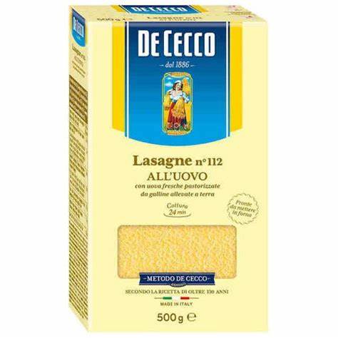 DE CECCO EGG LASAGNE N. 112 500g
