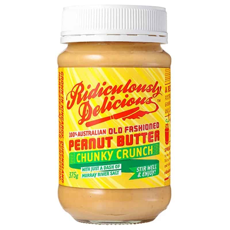 RIDICULOUSY DELICIOUS PEANUT BUTTER CHUNKY CRUNCH PEANUT BUTTER 375g