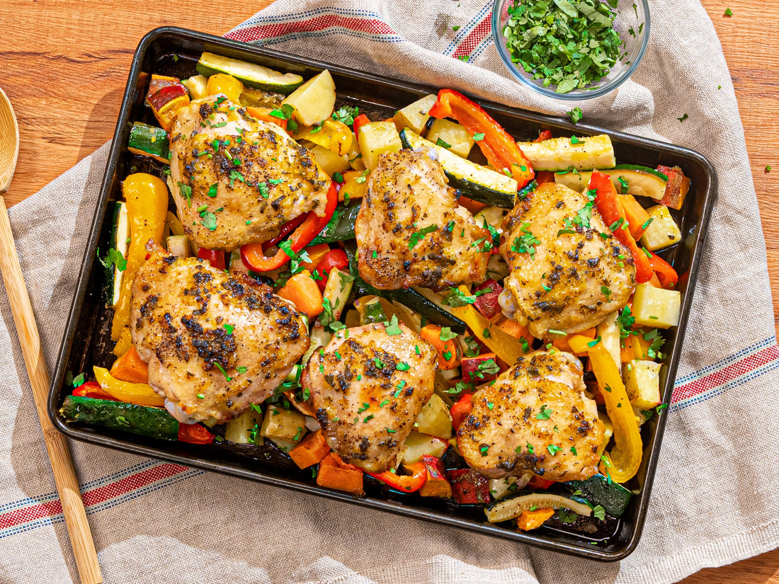 One-Pan Lemon Herb Roasted Chicken and Veggies: One of our Classics