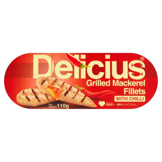 DELICIUS GRILLED MACKEREL FILLETS WITH CHILLI 110g