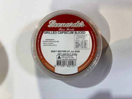 LEONARDO'S FINE FOODS CAPSICUM SLICED 230g