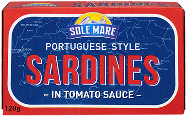 SOLE MARE PORTUGUESE STYLE SARDINES IN TOMATO SAUCE 120g