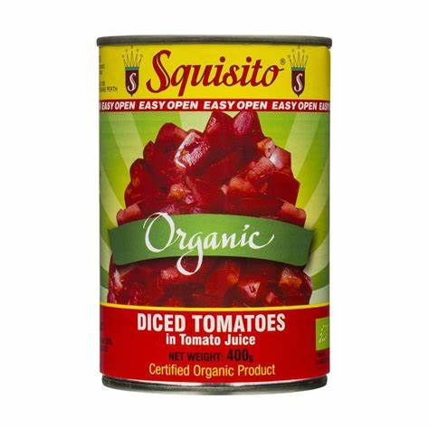 SQUISITO ORGANIC DICED TOMATOES 400g