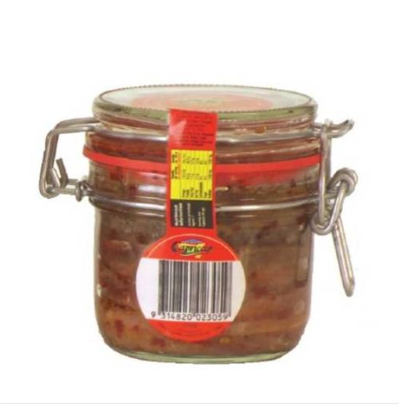 CAPRICCIO ANCHOVY FILLETS WITH HOT PEPPER 220g
