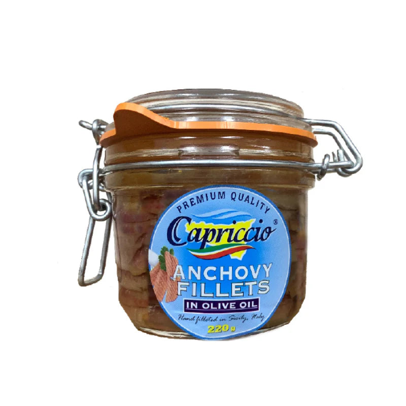 CAPRICCIO ANCHOVY FILLETS IN OLIVE OIL 220g