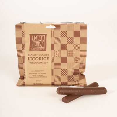 UNCLE JOHNS LICORICE CHOC COATED 300g
